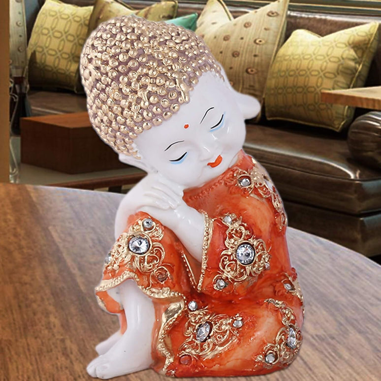 Mariner's Creation Resin Marble Baby Buddha Statue
