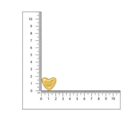 Golden Heart Studs - Ruby Raang