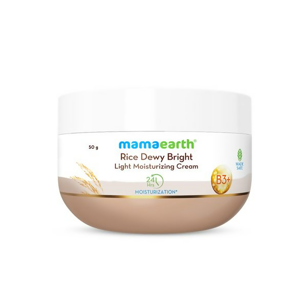 Mamaearth Rice Dewy Bright Light Moisturizing Cream with Rice Water & Niacinamide For Glass-Skin