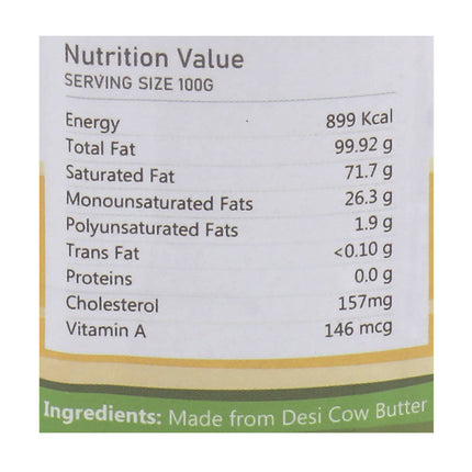 Wellbe Desi Cow Ghee | Indian Hallikar Cow Ghee | Pure A2 Ghee | Natural & Healthy | Better Choice - Better Life