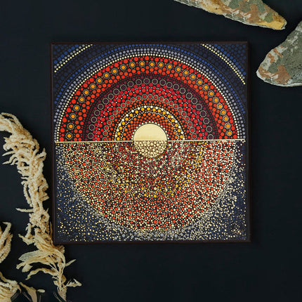 Tehzeeb Creations Golden Embossed Wall Painting