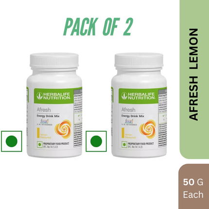HERBALIFE AFRESH LEMON DRINK MIX (50G) - PACK OF 2