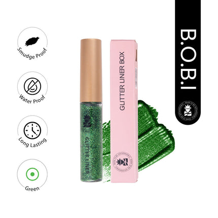 BOBI Glitter Eyeliner Green Diamond Sparkle Finish