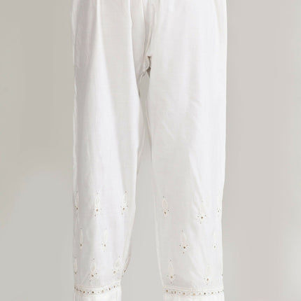 Joban Fashion Womens Cotton ChikanKari Baby Pink Cord set