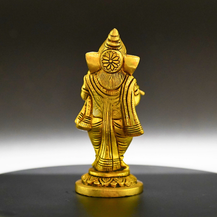 Ganesha Playing Gong Bell Brass Idol - Embrace Prosperity and Joy in Your Home