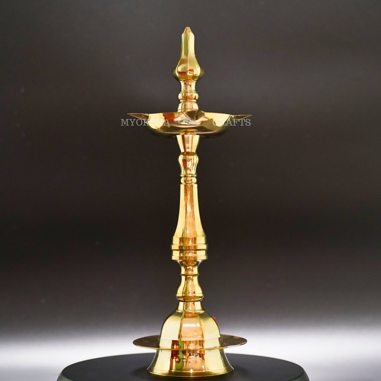 Diamond Deepa Brass Idol - Illuminate Your Spiritual Path