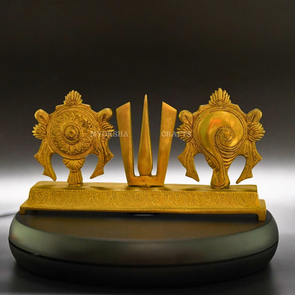Balaji Namah with Shankh Chakra Brass Idol