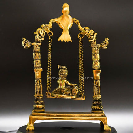 Little Krishna in Jhula idol - Enchanting Blessings for Homes