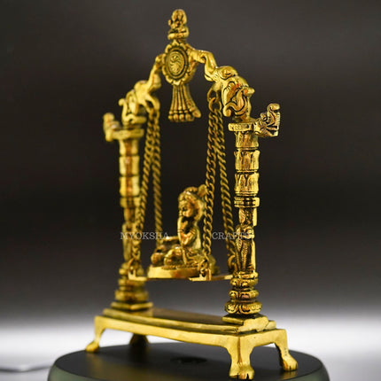 Little Krishna in Jhula idol - Enchanting Blessings for Homes
