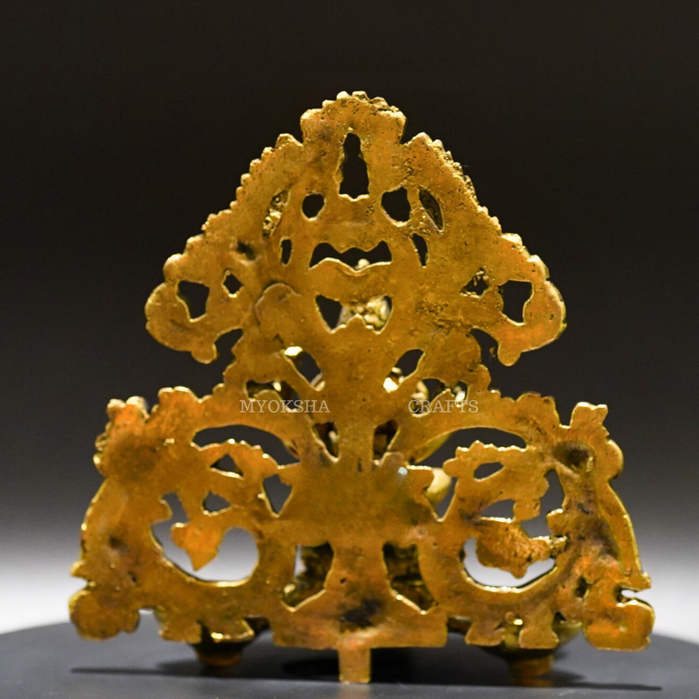 Brass Wall Lakshmi Deepa - Goddess of Wealth and Light