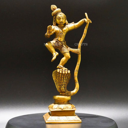 Brass Krishna Kali Idol - Symbol of Divine Balance and Power