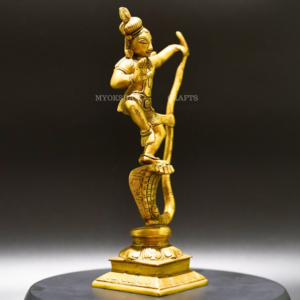 Brass Krishna Kali Idol - Symbol of Divine Balance and Power