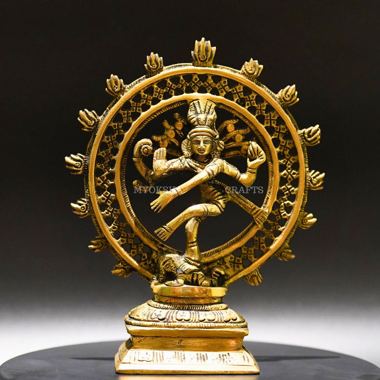 Brass Nataraja Idol - Divine Expression of Cosmic Energy and Harmony