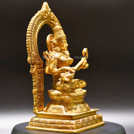 Brass Saraswati Devi Idol - Divine Source of Knowledge and Creativity