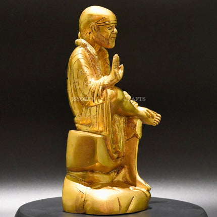 Brass Sai Baba Idol - Divine Presence of Love and Compassion