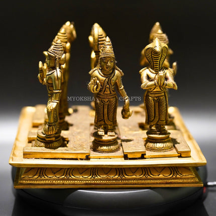 Brass Navagraha Set - Divine Energies for Vedic Planetary Blessings and Cosmic Balance