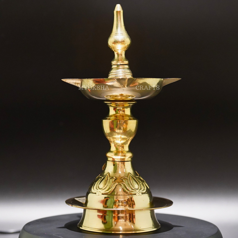 Brass Kamal Deepa - Lotus-inspired Illumination for Homes