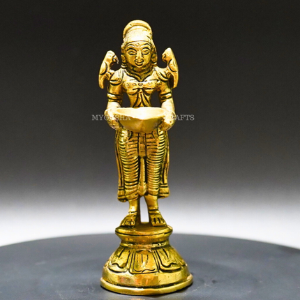 Brass Malli Deepa - Divine Illumination for Spiritual Seekers
