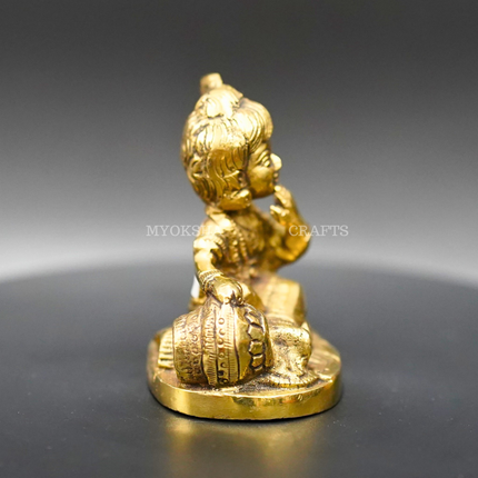 Brass Mukhan Krishna Idol: A Divine Delight