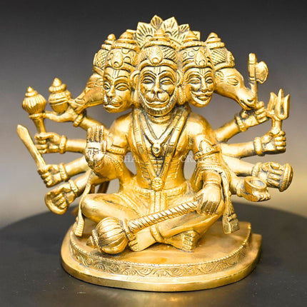 Brass Punchamuki Hanuman