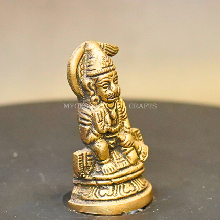 Brass Hanuman Sitting Idol