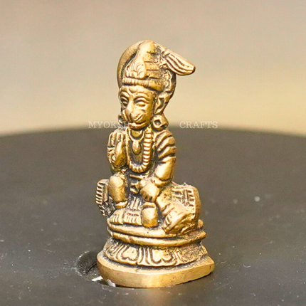 Brass Hanuman Sitting Idol