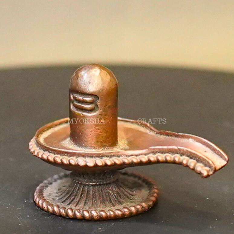Copper Shiva Linga Idol