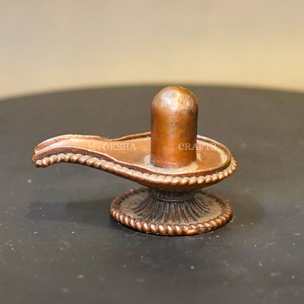 Copper Shiva Linga Idol