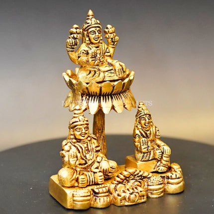 Brass Lakshmi with Kubera & Reddhi Idol