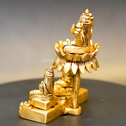 Brass Lakshmi with Kubera & Reddhi Idol