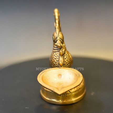 Brass Peacock Diya