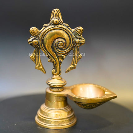 Brass Shankh Diya