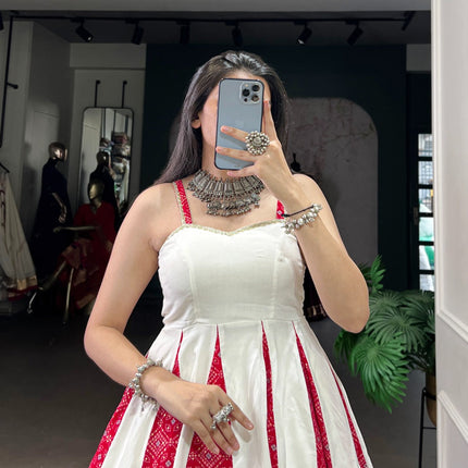 Lorenvalley Fashion White Pure Rayon Multi Patch Work With Lace Touch Up Lehenga Choli