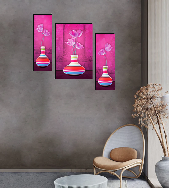 Tehzeeb Creations Set Of 3 Digital Wall Painting