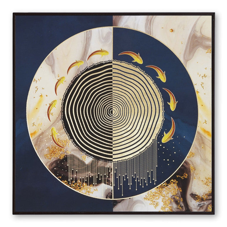 Tehzeeb Creations Golden Embossed Wall Painting