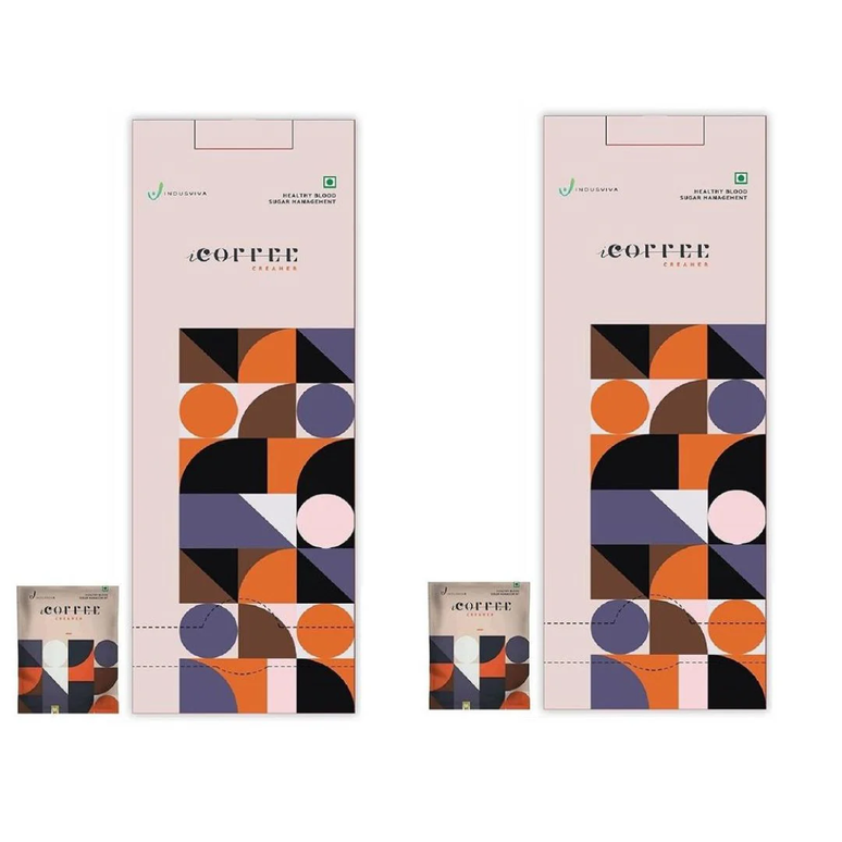 INDUS VIVA I CREAMER CREAMY COFFEE - PACK OF 2 (50 SACHETS EACH)