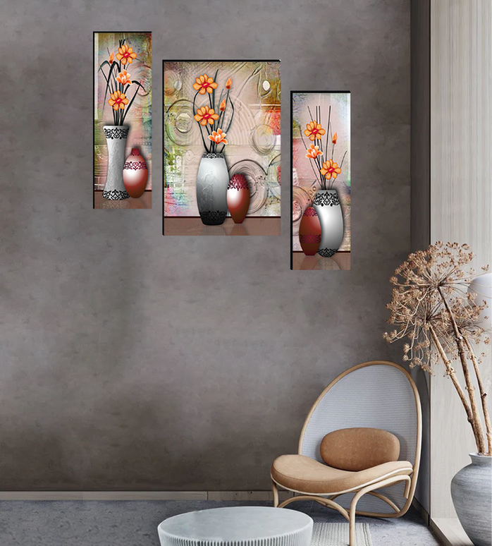 Tehzeeb Creations Set Of 3 Digital Wall Painting