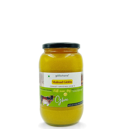 Gorochana 100% Source Traceable Desi Malnad Gidda A2 Full Moon Day Bilona Cow Ghee | Pure Ghee | Organic Ghee - Limited Time Offer