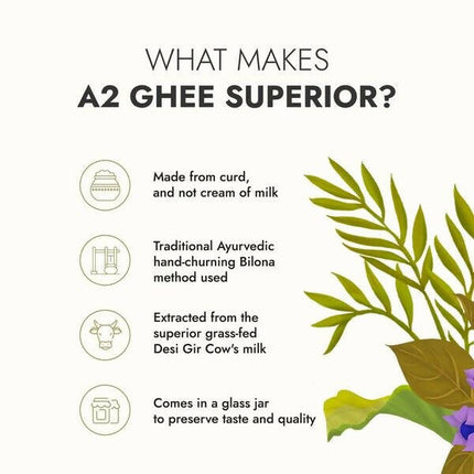 Kapiva A2 Desi Cow Ghee | Pure and Natural Ghee From A2 Cow Milk | Organic Cow Ghee