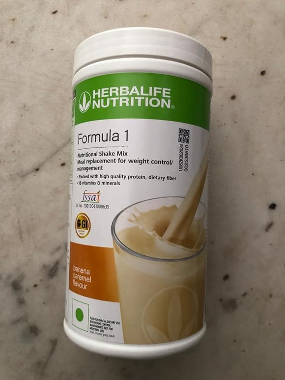 HERBALIFE FORMULA 1 NUTRITIONAL SHAKE MIX, BANANA CARAMEL (500G)