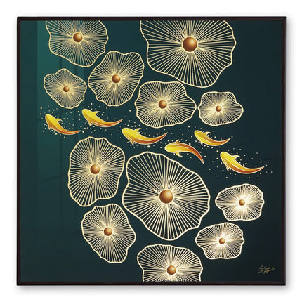 Tehzeeb Creations Golden Embossed Wall Painting