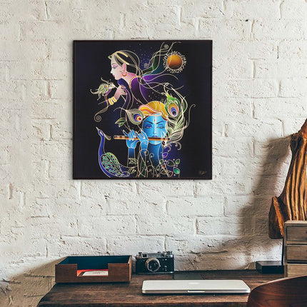 Tehzeeb Creations Golden Embossed Wall Painting