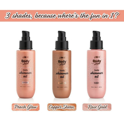 Plum Bodylovin' Body Shimmer Oil - Peach Glow