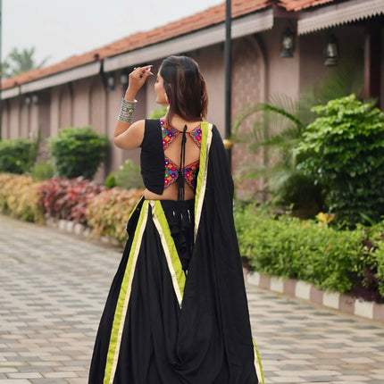 Aastha Fashion Black Pure Cotton Designer Navratri Lehenga Choli Collection