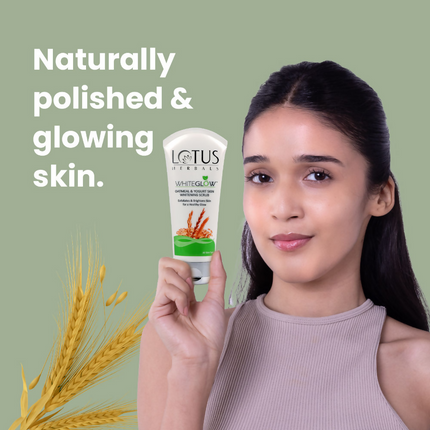 Lotus Herbals WhiteGlow Skin Brightening Oatmeal & Yogurt Gentle Exfoliator Scrub