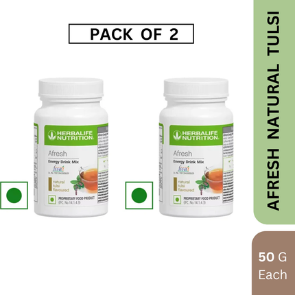 HERBALIFE AFRESH NATURAL TULSI DRINK MIX (50G) - PACK OF 2