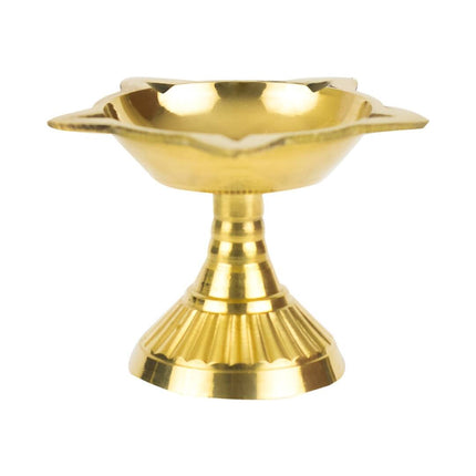 Spillbox Gold-Toned Brass Diya Pooja Essential