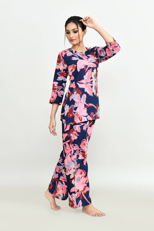 Joban Fashion Beautiful N.Blue & Pink Cotton Cod Set