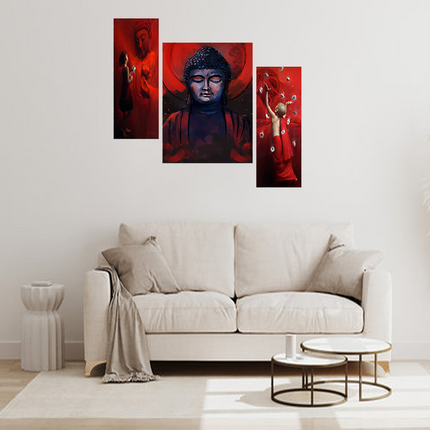 Tehzeeb Creations Set Of 3 Digital Wall Painting