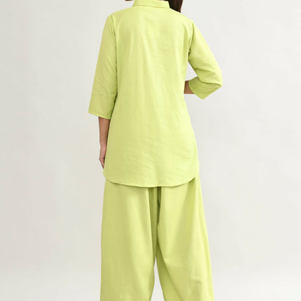 Joban Fashion Parrot Green Cotton Coord Set